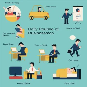 Man daily Stock Illustration