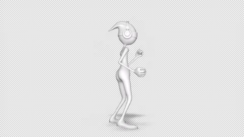 Man Dance Loop on Alpha Channell Stock Footage 154347596