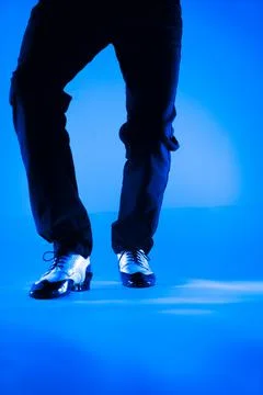 Man dancer dancing shoes Stock Photos
