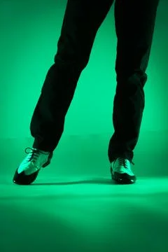 Man dancer dancing shoes Stock Photos