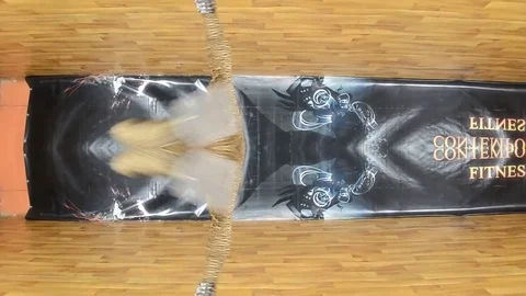 Man Dancer Performs Acrobatic Dance On Front Of Camera Stock Footage 85194354