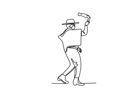 A man dances at Chile's independence day celebrations Illustrazione stock