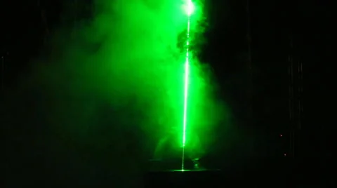 Man dances with a laser Stock Footage 53542499