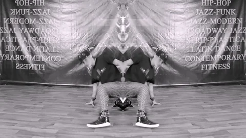 Man Dancing In Abstract Performance With Inspired Effect In Black White Tones Stock Footage 90518781