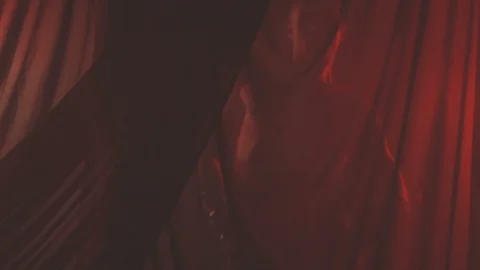 Man is dancing behind a thin cloth Stock Footage 103232771