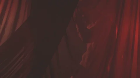 Man is dancing behind a thin cloth Vídeo Stock 103233160