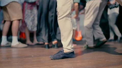 A man is dancing on a dance floor. Stock Footage 236629129
