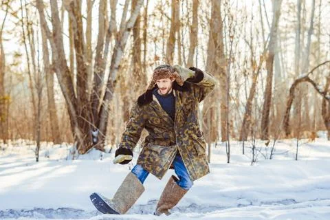 Man dancing funny Stock Photos
