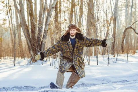 Man dancing funny Stock Photos