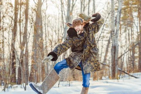 Man dancing funny Stock Photos