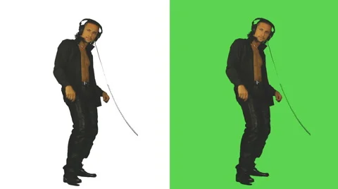 Man dancing in the headphones Video stock 41377813