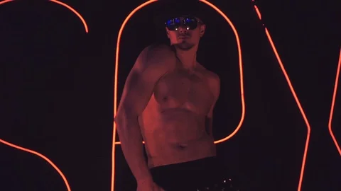 Man is dancing in night club Video stock 99100757