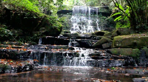 Man-dang waterfall Stock Footage 25209306