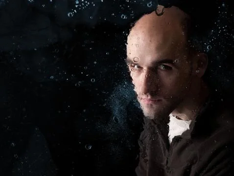 Man in the dark Stock Photos