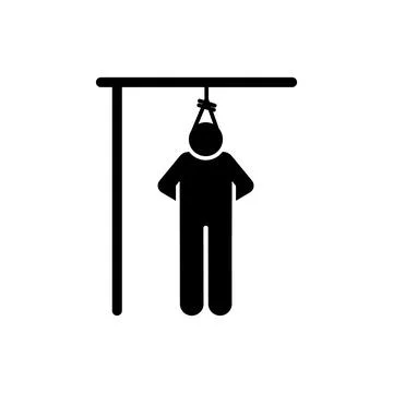 Man dead hang kill suicide icon. Element of pictogram death illustration Stock Illustration