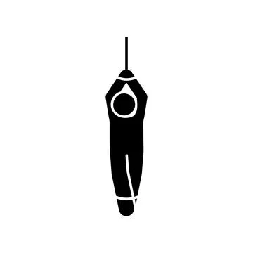 Man dead kill fire burn alive icon. Element of pictogram death illustration Stock Illustration