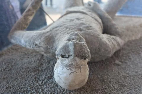 Man dead in pompeii Stock Photos