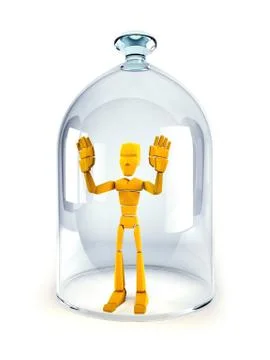 Man in the deadlock Stock Illustration