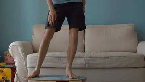 Man on deck for balance. Stock-Footage 127645623