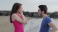 man declares his love to a woman. man gives a ring to a woman. marriage proposal HD Footage