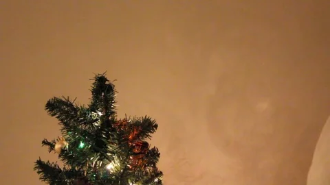 Man decorating Christmas tree Stock Footage 71228445