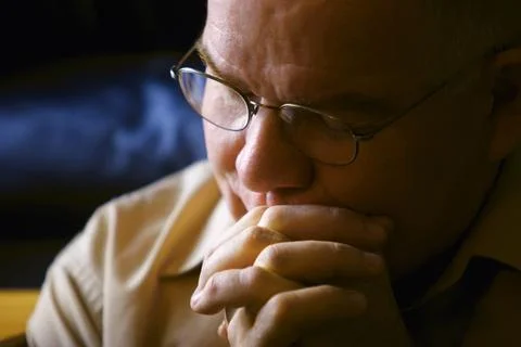 A Man Deep In Thought Stock Photos