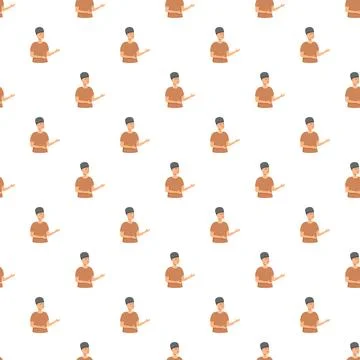 Man delivering presentation speech repeating seamless pattern Stock Illustration