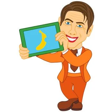 Man demonstrate a conceptual picture Stock Illustration