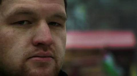 Man at a Demonstration Stock-Footage 306317