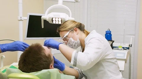 The man in the dental office Stock Footage 112532597