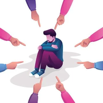 Man in Depression Stockillustratie