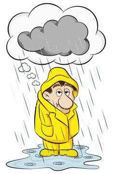 Man with depressive thoughts Stock-Illustration