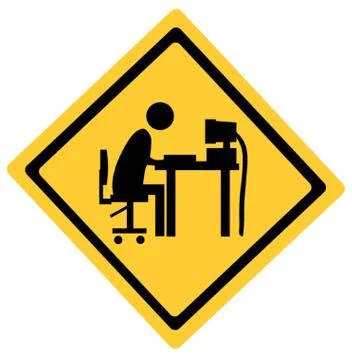 Man at a Desk Stock Illustration