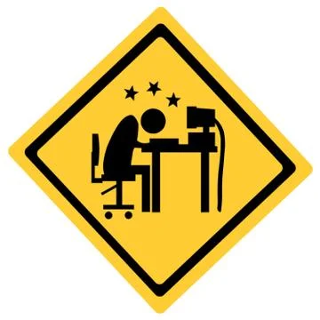 Man at a Desk Stock Illustration