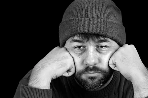 Man in despair Stock Photos