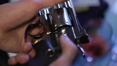 Russian roulette with black .38 special , Stock Video