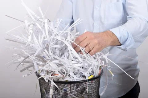 Man destroyed documents Stock Photos