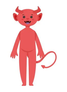 Man with devil costume Stock Illustration