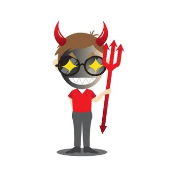 Man As A Devil Stock Illustration