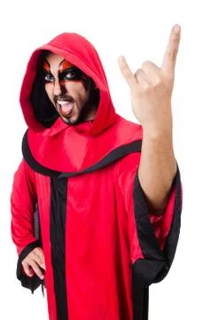 Man devil in red costume 写真素材