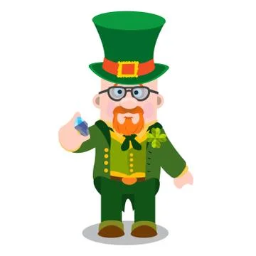 The man with a diamond. St. Patrick s Day. Stock Illustration