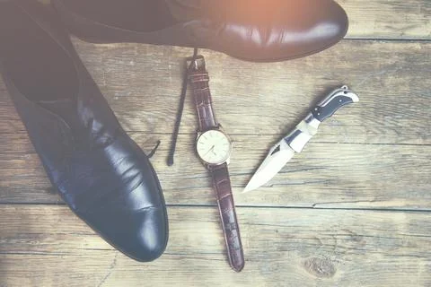 Man different  accessories Stock Photos