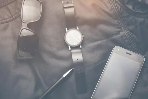 Man different accessories Stock Photos