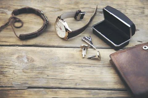 Man different  accessories Stock Photos