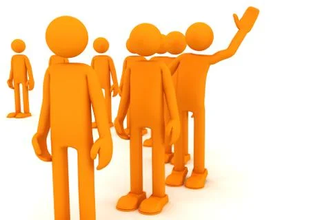 Man is different from the crowd Stock Illustration