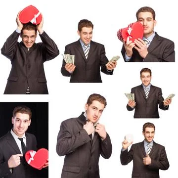 Man, different poses Stock Photos