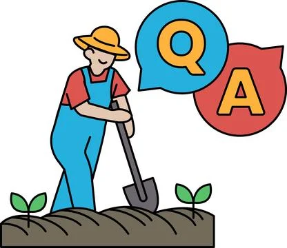 A man is digging a hole in the ground 库存插图
