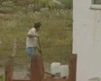 Man digging outside SD Footage
