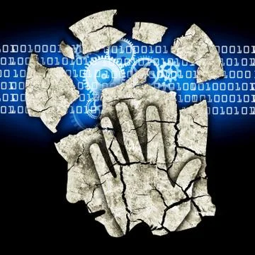 Man digital dementia Stock Illustration