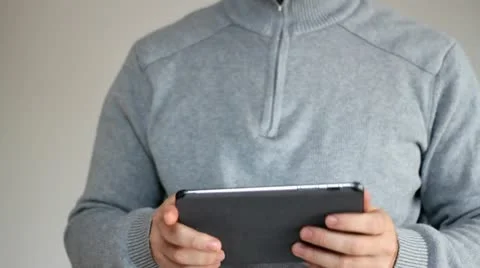 Man with digital tablet Video stock 20480197